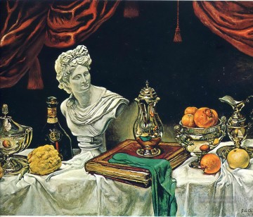 Stillleben mit Silber Ware 1962 Giorgio de Chirico Metaphysischer Surrealismus Ölgemälde